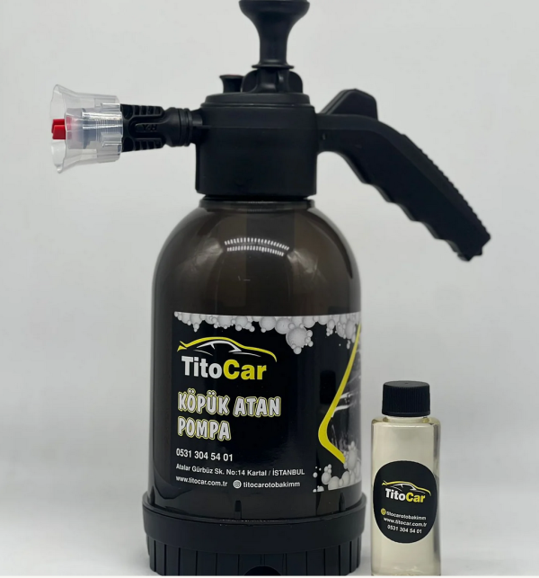 TitoCar Köpük Atan Pompa & Şampuan seti