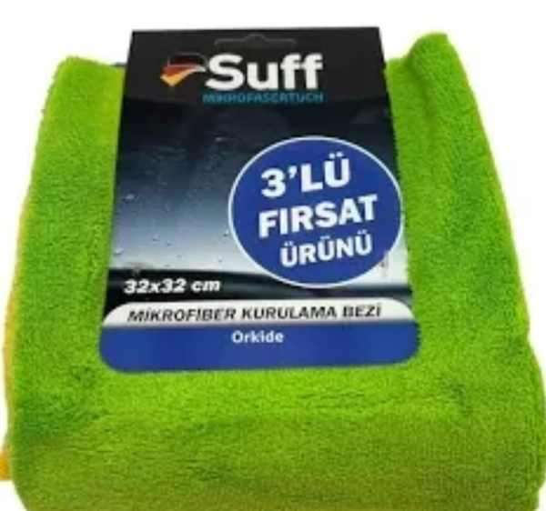Suff 3'lü Fırsat Mikrofiber Cila Bezi (Zambak) 40x30 cm (A15-4030-250)