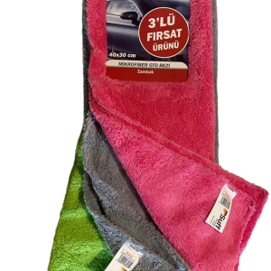 Suff 3'lü Fırsat Mikrofiber Kurulama Bezi (Orkide) 40x30 cm (A07-4030-250)