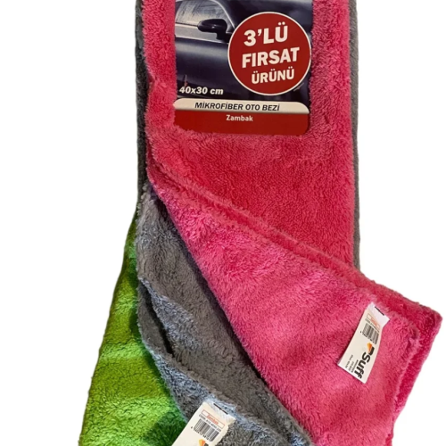 Suff 3’lü Fırsat Mikrofiber Kurulama Bezi (Orkide) 40×30 cm (A07-4030-250)