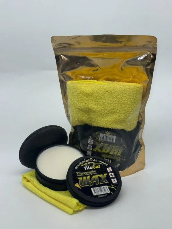 TitoCar Seramik Wax Mikrofiber Bez ve Ped Hediyeli 150 gr
